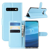 Galaxy S10      Pu Wallet Case    [Lightblue]