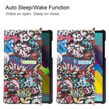 Samsung Galaxy Tab S5e T720    Designer Tri-Fold Case      Graffiti