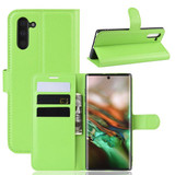 Galaxy Note 10      Pu Wallet Case    [Green]