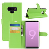 Galaxy Note 9      Pu Wallet Case    [Green]