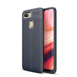 OPPO AX5s Leather Texture Case Navy