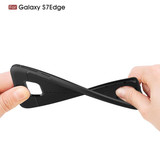 Samsung Galaxy S7 Edge      Leather Texture Case    Red