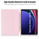 Samsung Galaxy Tab S9 X710    Tri-Fold PU Case    Pink
