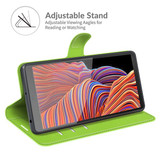 Galaxy Xcover 5      Pu Wallet Case    [Green]