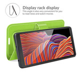 Galaxy Xcover 5      Pu Wallet Case    [Green]