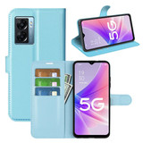Oppo A77 5G      Pu Wallet Case    [Lightblue]