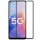 OPPO A96 4G Case Premium Full Cover Glass Screen Protector Black