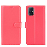 Galaxy M51      Pu Wallet Case    [Red]