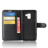 Galaxy A8 Plus 2018      Pu Wallet Case    [Black]