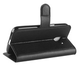 Galaxy J2 Core      Pu Wallet Case    [Black]