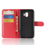 Galaxy J2 Core      Pu Wallet Case    [Red]