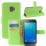 Galaxy J2 Core      Pu Wallet Case    [Green]