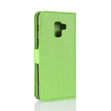 Galaxy A8 2018      Pu Wallet Case    [Green]