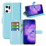 Oppo Find X5      Pu Wallet Case    [Lightblue]