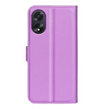 Oppo A38 4G      Pu Wallet Case    [Purple]