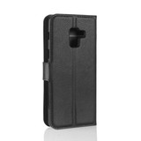 Galaxy A8 2018      Pu Wallet Case    [Black]