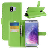 Galaxy J4      Pu Wallet Case    [Green]