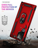 Samsung Galaxy S22 Ultra      Military Armour Ring Case    Red