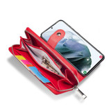 Samsung Galaxy S21 Plus      Zipper Wallet Case    Red