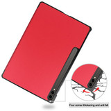 Samsung Galaxy Tab S9+ X810    Tri-Fold PU Case    Red