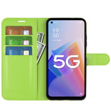 Oppo Reno8 Lite 5G      Pu Wallet Case    [Green]