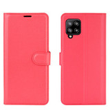 Galaxy A42      Pu Wallet Case    [Red]