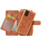 Samsung Galaxy S20      Deluxe Zipper Case    Brown