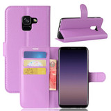 Galaxy A8 2018      Pu Wallet Case    [Purple]