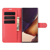 Galaxy Note 20 Ultra      Pu Wallet Case    [Red]