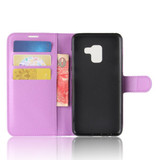Galaxy A8 Plus 2018      Pu Wallet Case    [Purple]