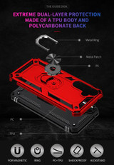 Samsung Galaxy A55 5G      Military Armour Ring Case    Red