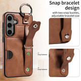 Samsung Galaxy S24      Hand Strap PU Card Case    Brown