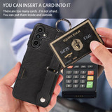 Samsung Galaxy A15      Hand Strap PU Card Case    Black