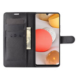 Galaxy A42      Pu Wallet Case    [Black]