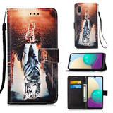 Samsung Galaxy A02      Designer PU Case      Cat&Tiger
