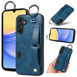 Samsung Galaxy A15      Hand Strap PU Card Case    Navy