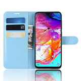 Galaxy A70      Pu Wallet Case    [Lightblue]