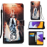 Samsung Galaxy A22 5G      Designer PU Case      Cat&Tiger