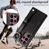Samsung Galaxy S22 Ultra      Hand Strap PU Card Case    Black