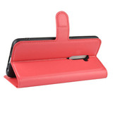 Oppo Reno2      Pu Wallet Case    [Red]