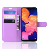 Galaxy A10      Pu Wallet Case    [Purple]