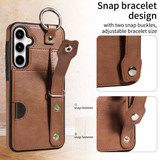 Samsung Galaxy A35 5G      Hand Strap PU Card Case    Brown