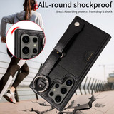 Samsung Galaxy S24 Ultra      Hand Strap PU Card Case    Black