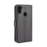 Galaxy A11      Pu Wallet Case    [Black]