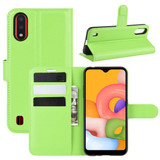 Galaxy A01      Pu Wallet Case    [Green]