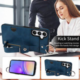 Samsung Galaxy A05s      Hand Strap PU Card Case    Navy