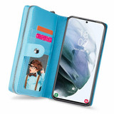 Samsung Galaxy S21 Plus      Zipper Wallet Case    LightBlue