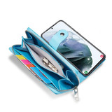 Samsung Galaxy S21 Plus      Zipper Wallet Case    LightBlue