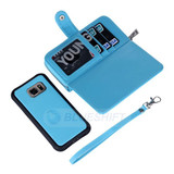 Samsung Galaxy S7 Edge      Zipper Wallet Case    LightBlue