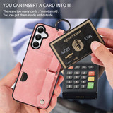 Samsung Galaxy A05s      Hand Strap PU Card Case    Pink